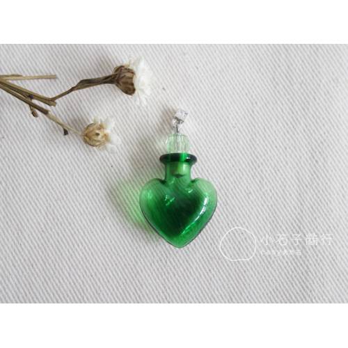 香氛精油瓶-金工瓶-愛心 綠色 (1入)
