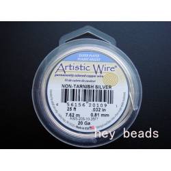 Artistic Wire 藝術銅線 - 亮銀色 20G (一捲)