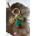 基礎串珠材料包 // 聖誕樹吊飾+聖誕系耳環 (經典紅綠) (1組)[QMAK00010+]