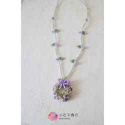珠寶編織材料包 // 幸福來臨花環編織~紫丁香(項鍊) (1份)