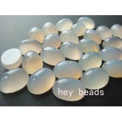 白瑪瑙-橢圓形戒面 15x20x7~7.5mm (1入)