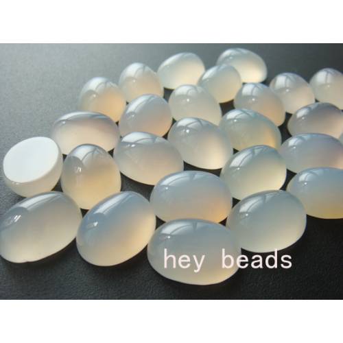 白瑪瑙-橢圓形戒面 15x20x7~7.5mm (1入)