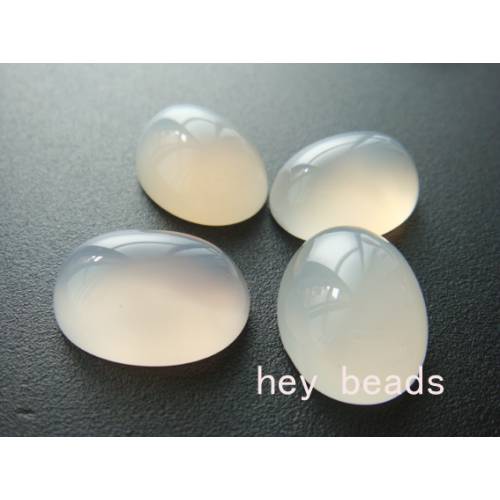 白瑪瑙-橢圓形戒面 15x20x7~7.5mm (1入)