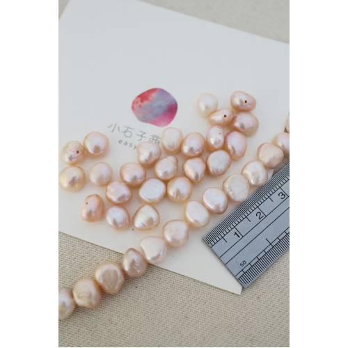 淡水珍珠-不定型(粉色)約8~9mm (18入)