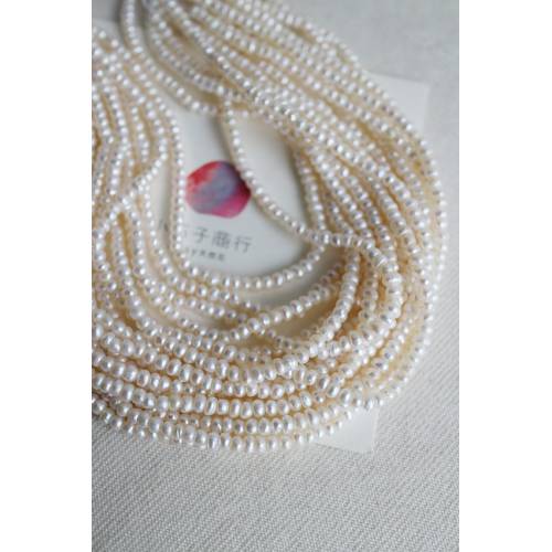 淡水珍珠-小米珠(白色)約2.5x3.5mm(50入)