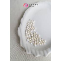 淡水珍珠-小米珠(白色)約2.5x3.5mm(50入)