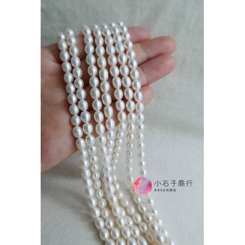 淡水珍珠-米粒(白色)約5x6mm(A) (15入)