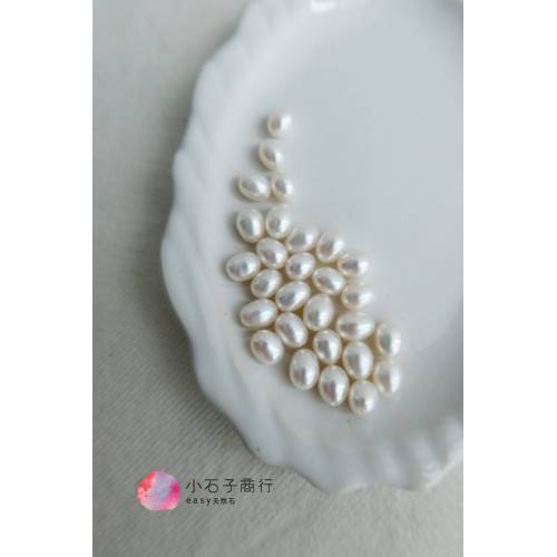 淡水珍珠-米粒(白色)約5x6mm(A) (15入)