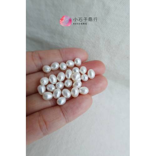 淡水珍珠-米粒(白色)約5x6mm(A) (15入)