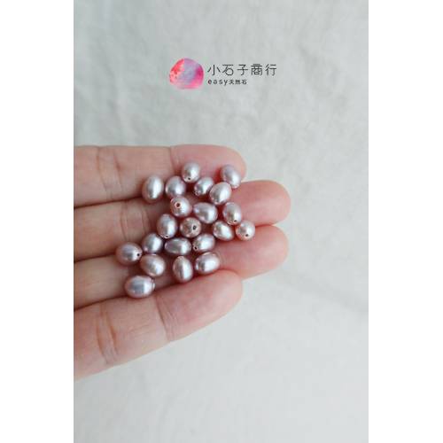 淡水珍珠-米粒(粉)約5.5x7mm(A) (1串/約53顆)
