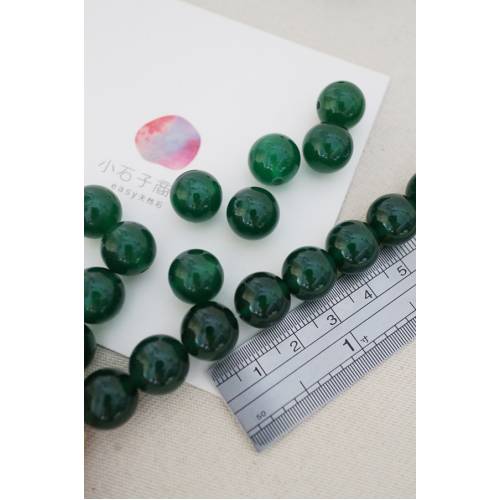 綠瑪瑙-12mm圓珠 (12入)