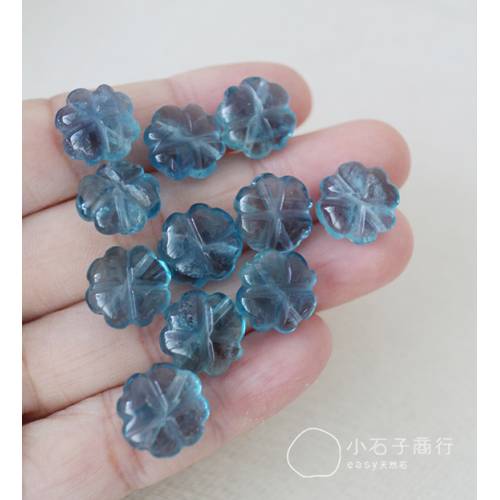 藍螢石-幸運草 12mm(A) (1入)