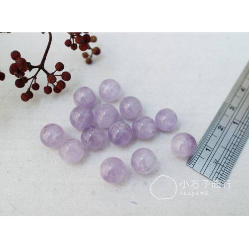 半洞珠-紫水晶-圓珠(白)8mm (1入)