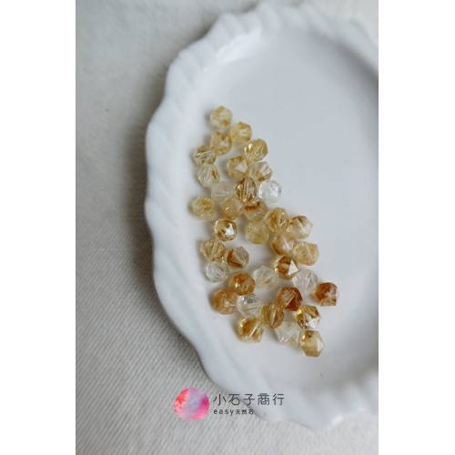 黃水晶-菱形切角6mm (20入)
