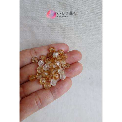 黃水晶-菱形切角6mm (20入)
