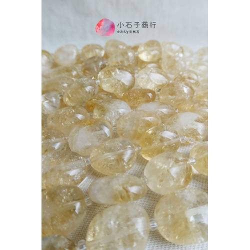 黃水晶-不定型石仔 約15x20mm (7入)