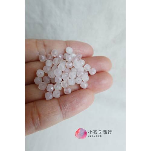 粉晶-方塊多面切角4.5mm (30入)