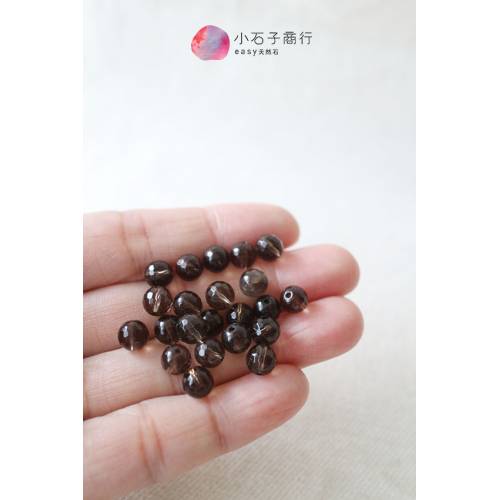 茶水晶-6mm 角珠(小切面) (30入)