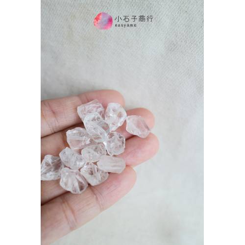 白水晶-不規則原礦中石型約10~12mm (1串/15入)