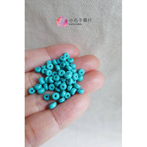 新疆綠松石-圓角車輪2.3x4mm (60入)
